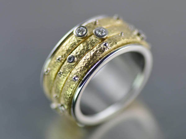 Memoire Ring mit drehbaren Goldringen, Brillanten / Schmuck für Sie - Goldschmiede Wigholm , Murg am Walensee